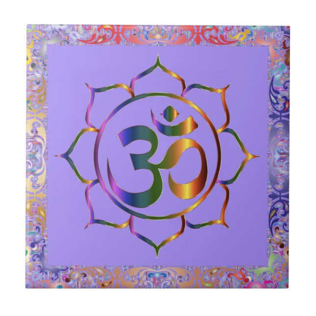 Namaste Om Lotus Rainbow Vintage (Frente)