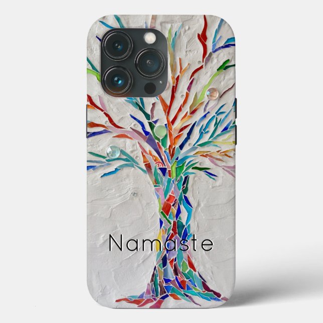 Namaste Rainbow Tree Case-Mate capas de iphone (Verso)