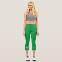 Namaste Sober Dirigindo Leggings de Capri Verdes