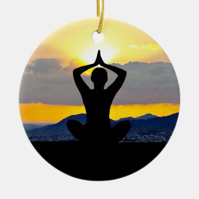 Namaste, Yoga Sunrise, Enfeites de natal (Frente)