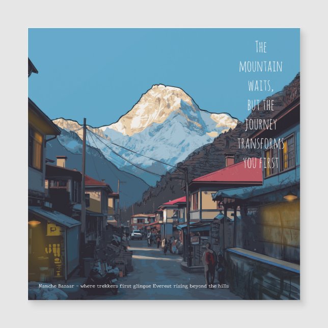 Namche Bazaar Aventura Matinal Ímã do Everest (Frente)