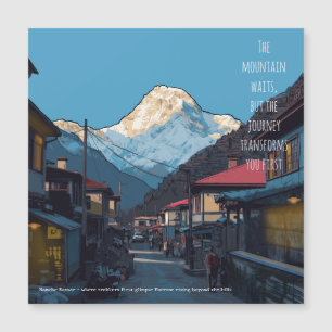 Namche Bazaar Everest View Souvenir Cartão Magnéti