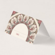 Name Cards Wedding Table Vintage Art Nouveau