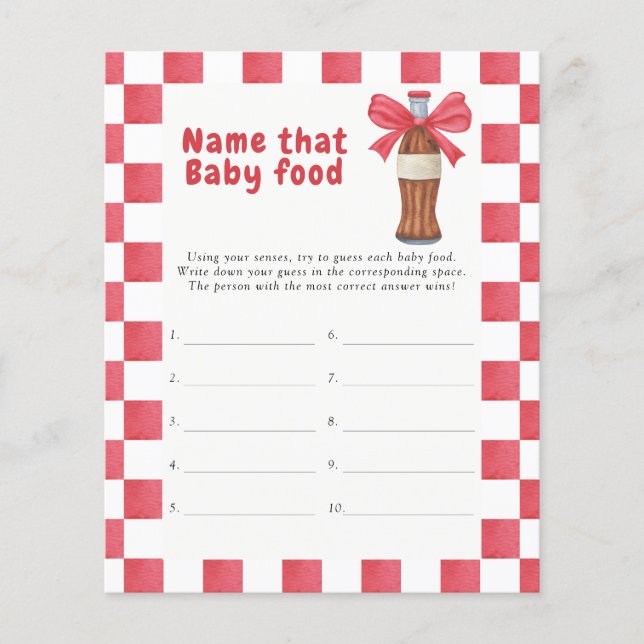 Name that baby food Soda Bottle (Frente)