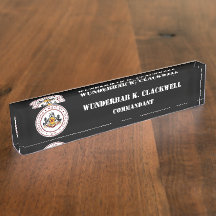 NAMEPLATE PMC DESK com selo PMC clássico (TEXTO WH