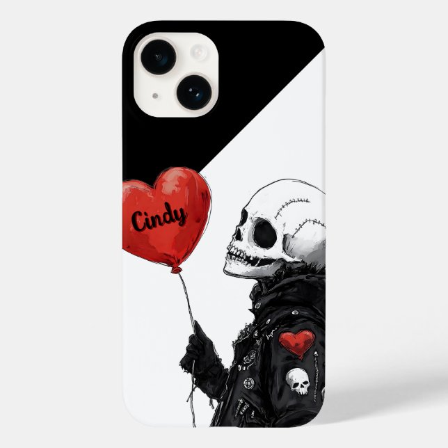 Namorada Assustadora - Caveira Personalizável com  (Verso)