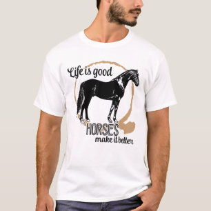 Namorada de Cavalo Fofo Camisa de Equitação Cavalo