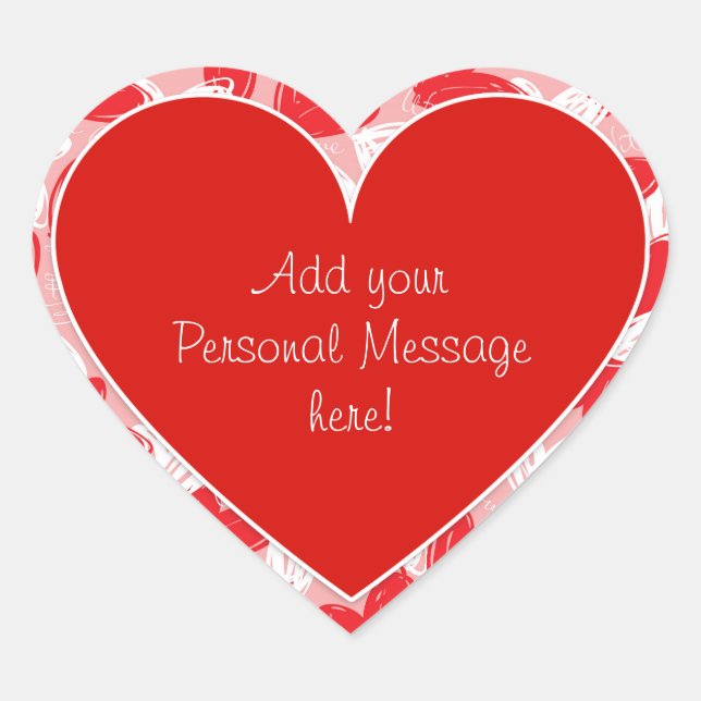 Namorados "Com Amor" Corações - Adesivo (Frente)