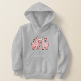 namorados cor-de-rosa alpacas corações vermelhos