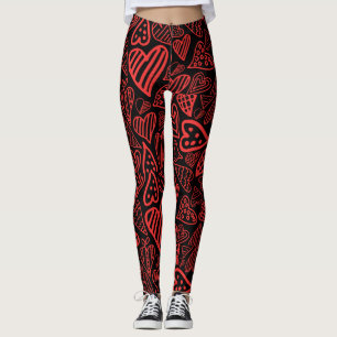 Namorados_coração leggings preto