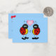 Namorados Damybugs no Amor Mini Cartões (Frente/Verso In Situ)
