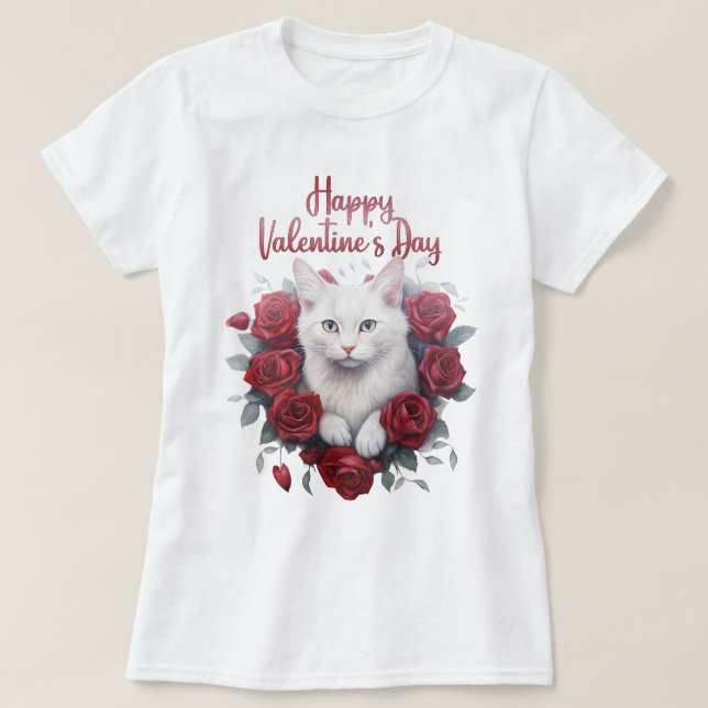 Namorados de gato feliz, camiseta de gato (Frente do Design)