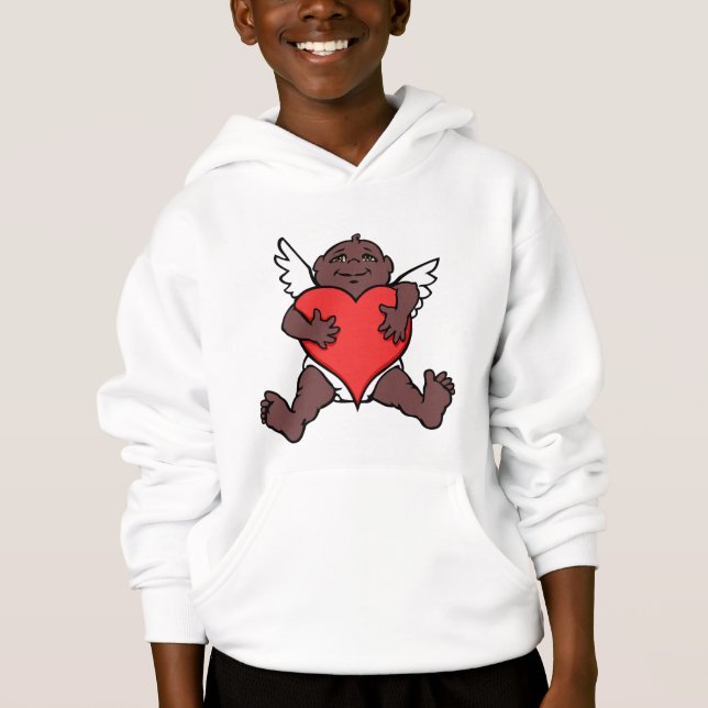 Namorados de menino Hoodies African Cupid Sweatshi (Frente)