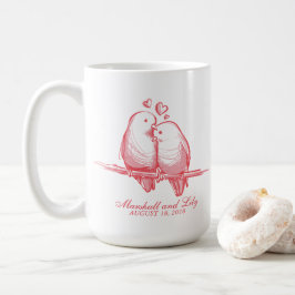 Namorados doces dos Lovebirds que Wedding a caneca
