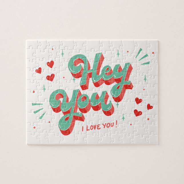 Namorados Eu Te Amo Quebra-cabeça (Horizontal)