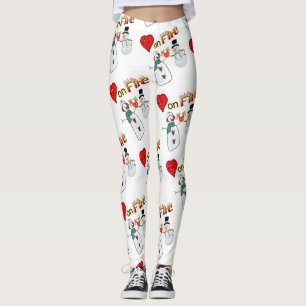 Namorados Leggings Long Snowman Fire