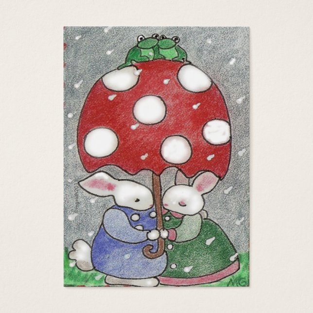 namorados minúsculo dos coelhos da chuva (Frente)