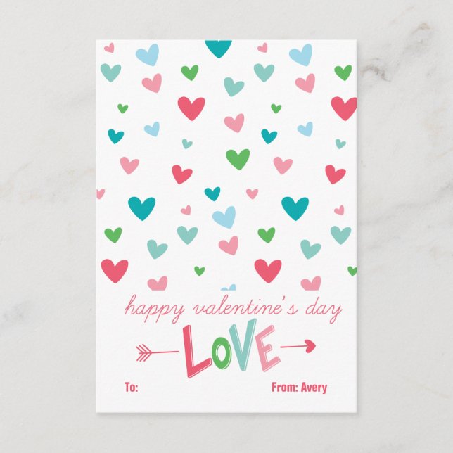 Namorados Personalizado de Corações Felizes (Frente)