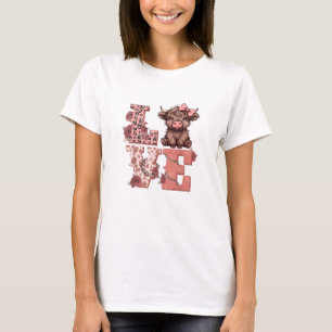 Namorados Vaca Highland Amor Camisa Vaca Vaca Meni