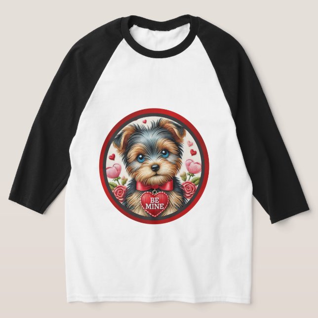 Namorados Yorkie Seja minha camisa gráfica (Postura )