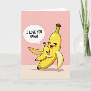 Nana Eu Te Amo Cartão Temático de Frutas