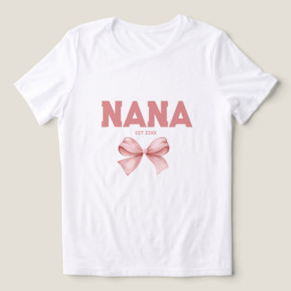 Nana minimalista Est laço rosa fofo