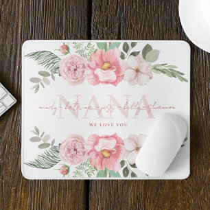Nana Personalizada Floral Mousepad