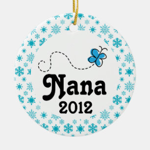 Nana personalizou enfeites de natal da neve