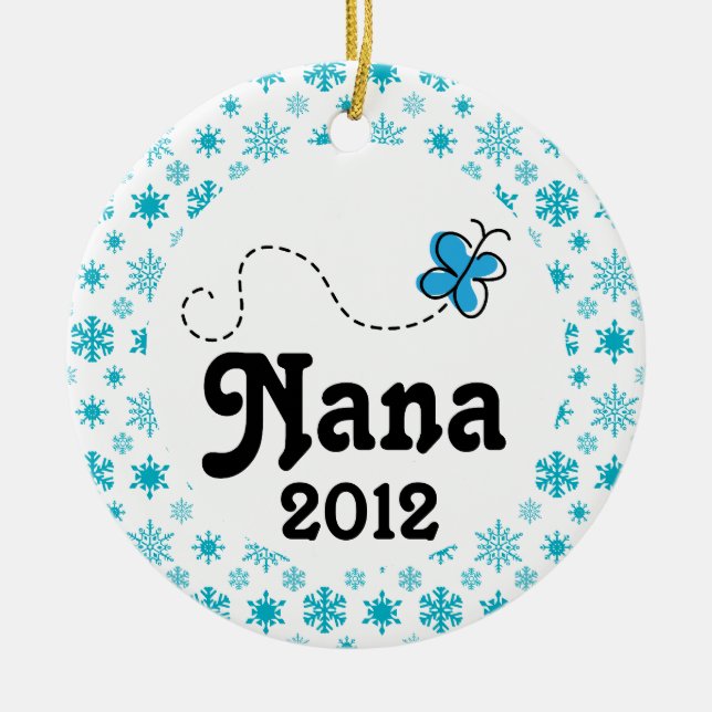 Nana personalizou enfeites de natal da neve (Frente)