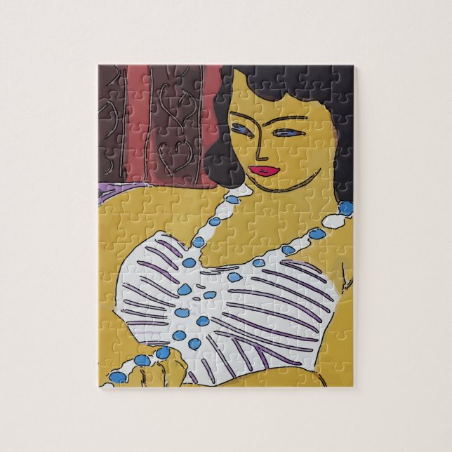 Nancy Abstrato Summer Jigsera Quebra-cabeça (Vertical)