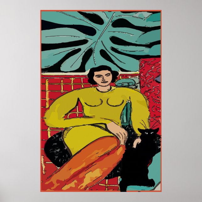 Nancy com Poster de gatos e samambaias (Frente)