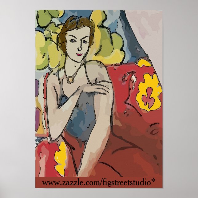 Nancy In Red Cadeira, adicione texto, Poster (Frente)