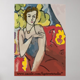 Nancy In Red Cadeira, adicione texto, Poster