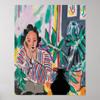Nancy on Cell Phone & Cat, adicione texto, Poster