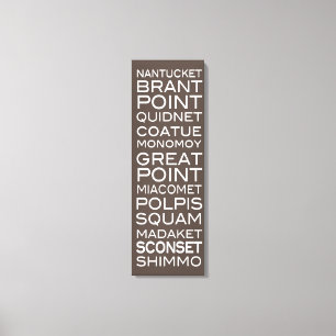 Nantucket coloca a ardósia Brown & a decoração