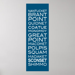 Nantucket coloca o poster moderno corajoso