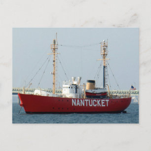 Nantucket MA Cabo Cod Barco no Porto Cartão Postal
