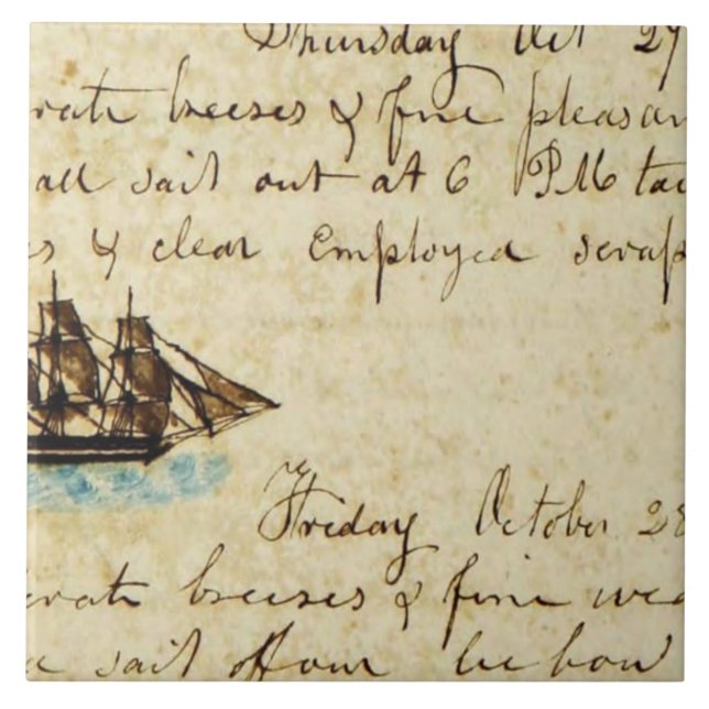 Nantucket Whaling Ship Log 1841 (Frente)