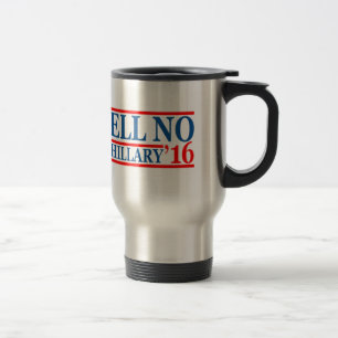 Não à caneca de viagem de aço inoxidável de