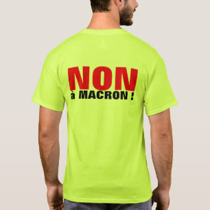 NÃO A Macron - Eleições FRANÇA 2022 - Camisa mascu