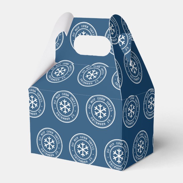 Não Abrir Até 25 De Dezembro Caixa Azul (Frente)