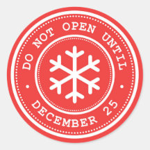 Não Abrir Até A Etiqueta De Presente Branca Vermel