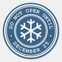 Não Abrir Até A Etiqueta De Presente De Natal Azul