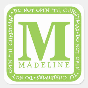 Não Abrir Até O Natal Personalizar O Adesivo De Pr