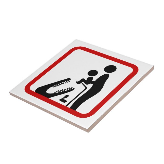 Não alimente o bebê ao sinal de zoológico de croco (Lateral)