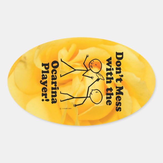 Não brinque com o adesivo Oval do Jogador Ocarina (Frente)