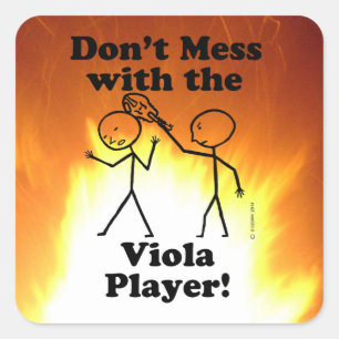 Não brinque com o adesivo quadrado do Viola Player