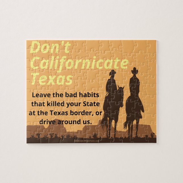Não californique o Texas Quebra-cabeça (Horizontal)