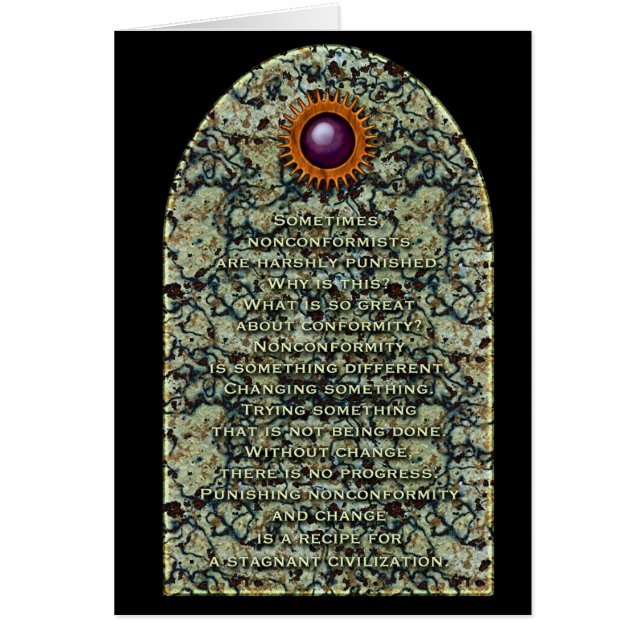 Não cartão do Conformist (Frente)