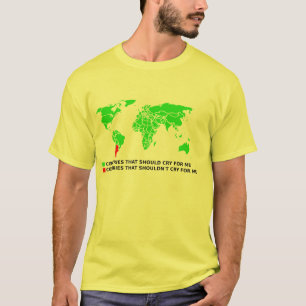 Não Chore Por Mim Camiseta Divertida Argentina